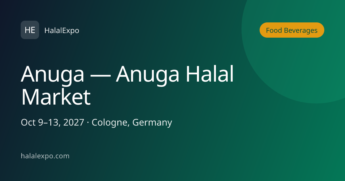 Anuga — Anuga Halal Market