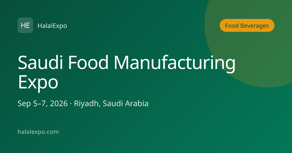 Saudi Food Manufacturing Expo